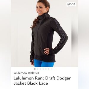 Lululemon Draft Dodger Black Lace Utility Jacket